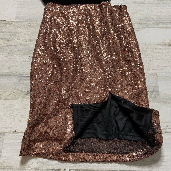 Gianni Bini Green & Gold sequin night out dress - Picture 5 of 7